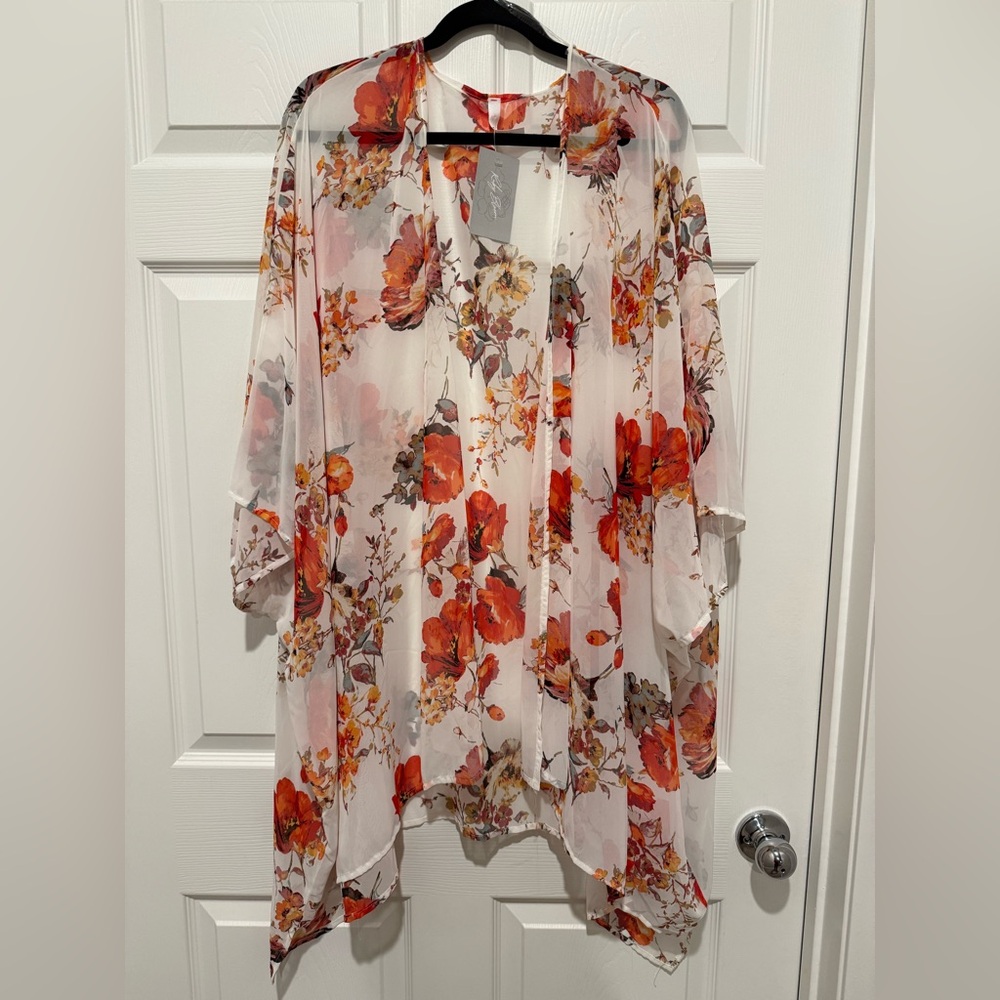 GeeGee Floral Sheer Women's Boho Kimono